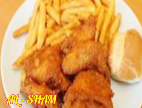 71. FRIED CHICKEN (HALF) AND CHIPS (3PCS)